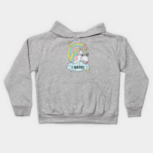 I Farted - Cute But Still - The Smell We All Smelt - Unicorn In Glasses Kids Hoodie
